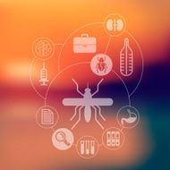 veterinary infographic with unfocused background N99