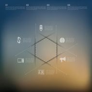 business infographic with unfocused background N257