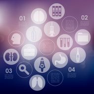 medical infographic with unfocused background N99