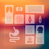 medical infographic with unfocused background N101