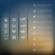 business infographic with unfocused background N259