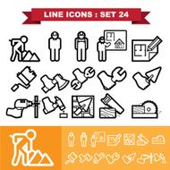 Line icons set 24
