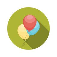 Flat Design Concept Balloon Vector Illustration With Long Shadow