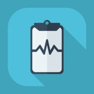 Flat modern design with shadow document a pulse