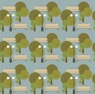 Seamless pattern of city park N2