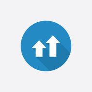 business diagram chart Flat Blue Simple Icon with long shadow N2