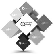 infographic cube box for business concepts modern template vector N13