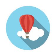 Flat Design Concept Balloon Vector Illustration With Long Shadow N2