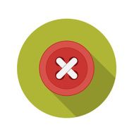 Flat Design Concept Button Icon Vector Illustration With Long Sh N2