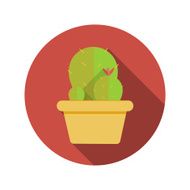 Cactus Flat Design Concept Icon Vector Illustration With Long Sh N2