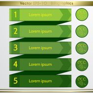 Modern vector eco green list infographics elements