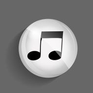 Music Glossy Icon Vector Illustration N5