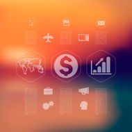 business infographic with unfocused background N260