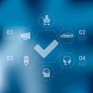 business infographic with unfocused background N261