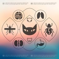 veterinary infographic with unfocused background N103