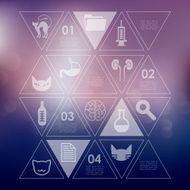 veterinary infographic with unfocused background N104
