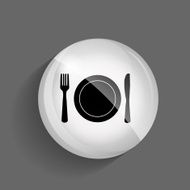 Food and Drink Glossy Icon Vector Illustration N10