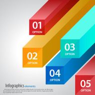 Vector infographic template cubes and rays N3