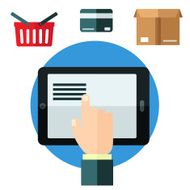 Online shopping or e-commerce concept