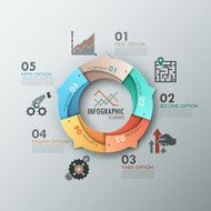 Modern infographics options banner N669