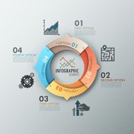 Modern infographics options banner N670