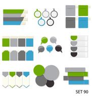 Collection of Infographic Templates for Business Vector Illustra N133