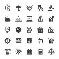 Finance icons - Black series