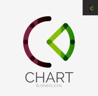 Minimal line design icon chart graph icon N11