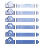 business template with six options