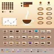 Elements of infographics with coffee and drinks N2