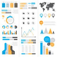 Set of travel infographic elements