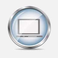 Computer Glossy Icon Vector Illustration N3