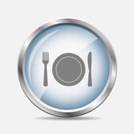 Food and Drink Glossy Icon Vector Illustration N12