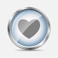 Heart Glossy Icon Vector Illustration N2