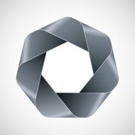 Abstract gray polygon icon