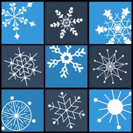Snowflake Flat Icons for Web and Mobile