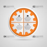 Color gear infographics options banner