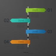 vector timeline infographic element design N5