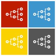 Flowchart icon on square buttons - SquareSeries N3