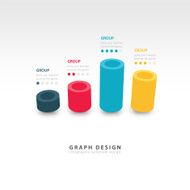 vector cylinder infographic 3d graph template