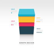 3d cube Vector template for infographic