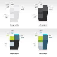 3d infographic template top view sets