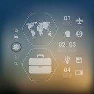 business infographic with unfocused background N262