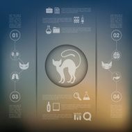 veterinary infographic with unfocused background N106