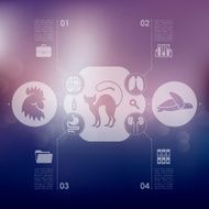 veterinary infographic with unfocused background N107