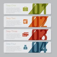 Infographic Design number banners template graphic or website layout N53