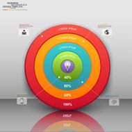 Business target circles infographic template N2