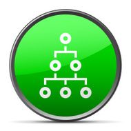 Organization Chart icon on a round button - Slender Series N4