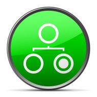Organization Chart icon on a round button - Slender Series N5