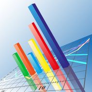 Progressive Bar chart Abstract vector illustration N11